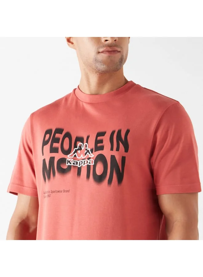 Kappa Kappa Graphic Print T-shirt with Crew Neck and Short Sleeves