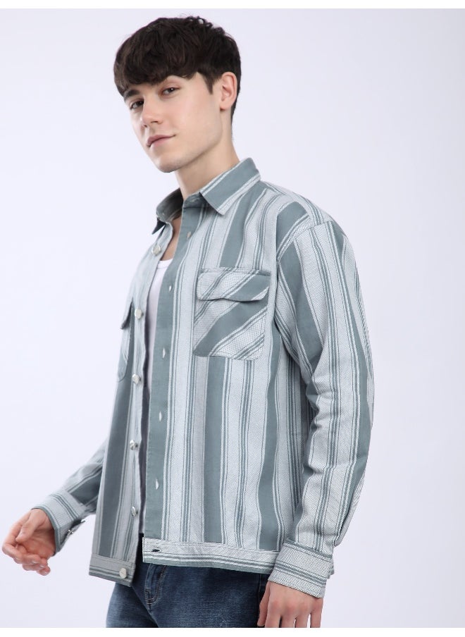 Grey Striped Shacket - pzsku/Z96EE313AF7D7F43F1C49Z/45/_/1738235215/795d4a9d-bc07-4806-abd8-d607d3e2d073