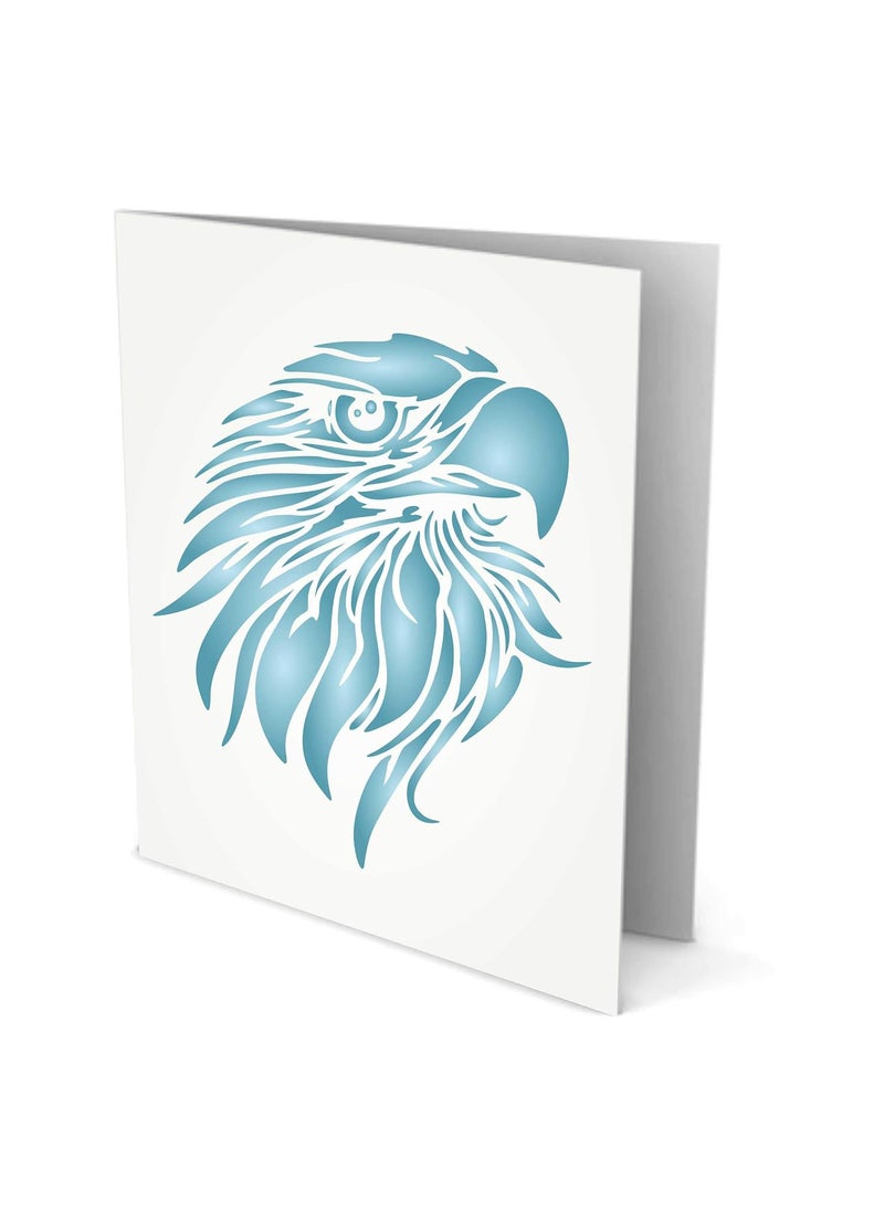 Usnyabni Eagle Head Stencil, 4.5 x 5.5 inch (S) - Decorative Bird Animal Wildlife Stencils by CRAFT KREATIVELY  - Image 4