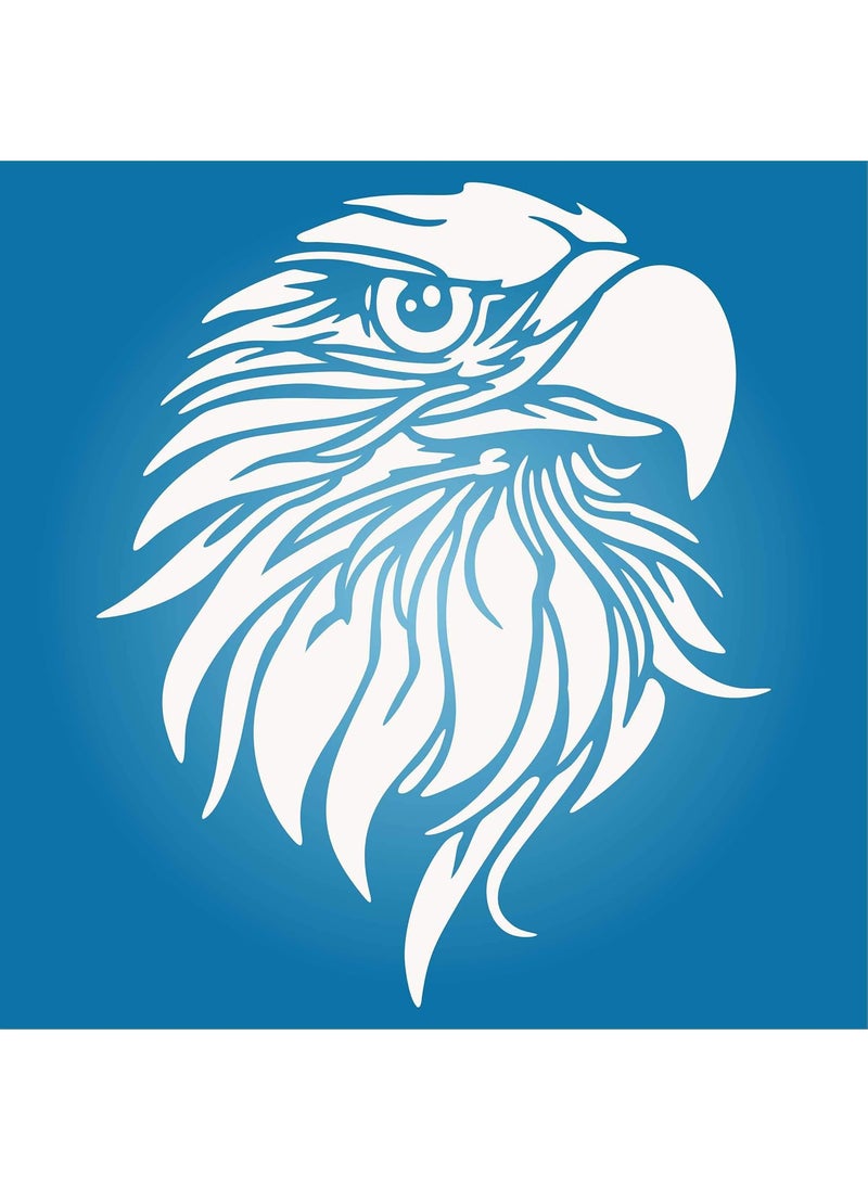 Usnyabni Eagle Head Stencil, 4.5 x 5.5 inch (S) - Decorative Bird Animal Wildlife Stencils by CRAFT KREATIVELY  - Image 5