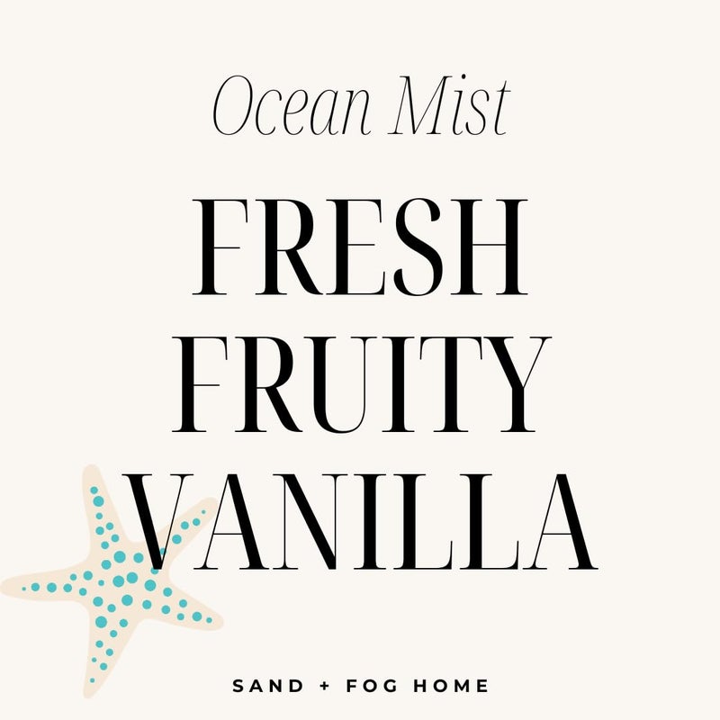 Sand + Fog Scented Candle - Ocean Mist â€“ Additional Scents and Sizes â€“ 100% Cotton Lead-Free Wick - Luxury Air Freshening Jar Candles - Perfect Home Decor â€“ 12oz - Image 5