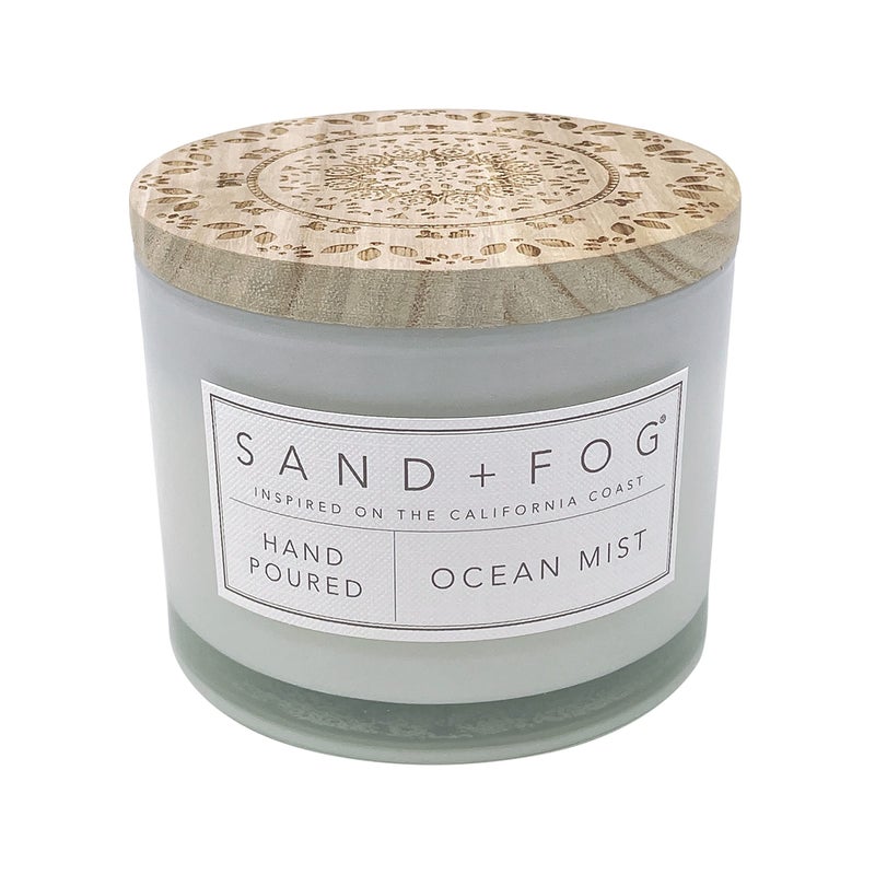 Sand + Fog Scented Candle - Ocean Mist â€“ Additional Scents and Sizes â€“ 100% Cotton Lead-Free Wick - Luxury Air Freshening Jar Candles - Perfect Home Decor â€“ 12oz - Image 1