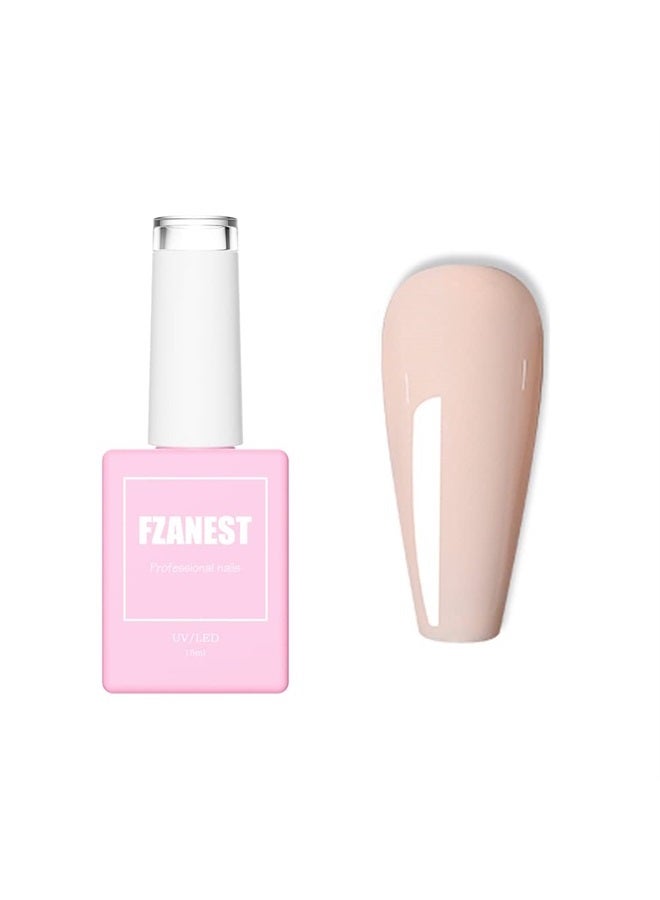 FZANEST Gel Nail Polish,Summer Color Yellow Nail Art Gel Polish Soak Off LED UV (Nude) - Image 1