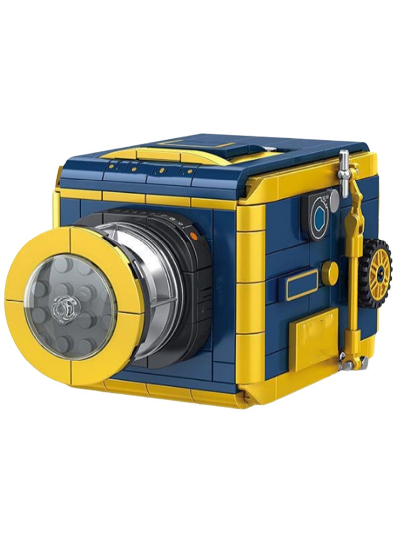 Loquat Blue Camera Model Set Building Blocks Creative Diy Simulation Collection Building Assembly Children'S Toys Home Decoration - Image 1