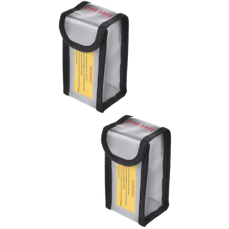 2pcs Battery Bag Explosion Proof Battery Storage Bag Portable Storage Bag - Image 1