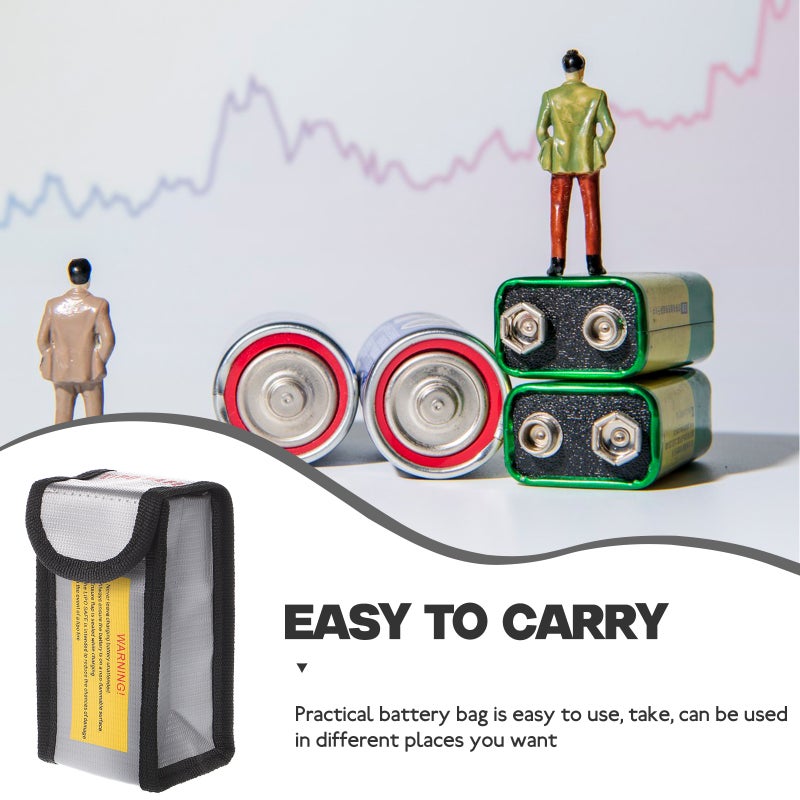2pcs Battery Bag Explosion Proof Battery Storage Bag Portable Storage Bag - Image 2