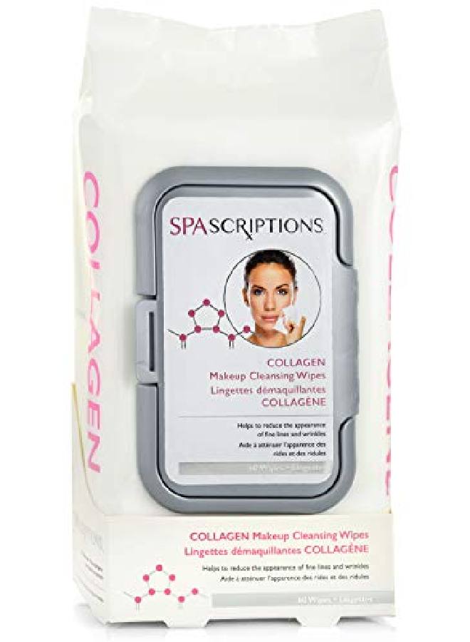 spascriptions مناديل تنظيف المكياج بالكولاجين - Image 2