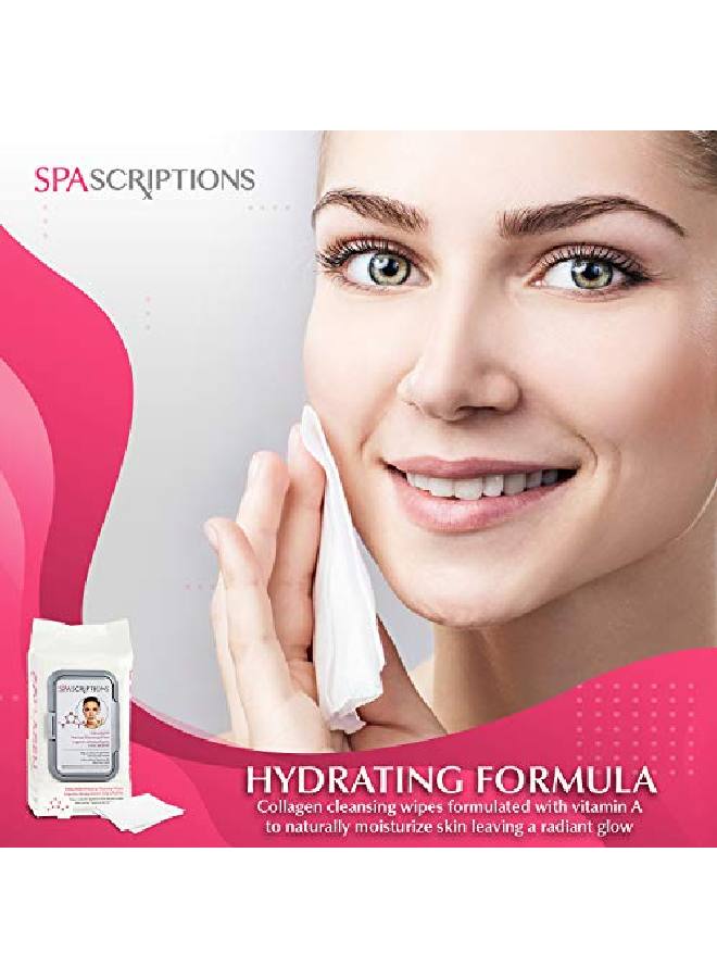 spascriptions مناديل تنظيف المكياج بالكولاجين - Image 5