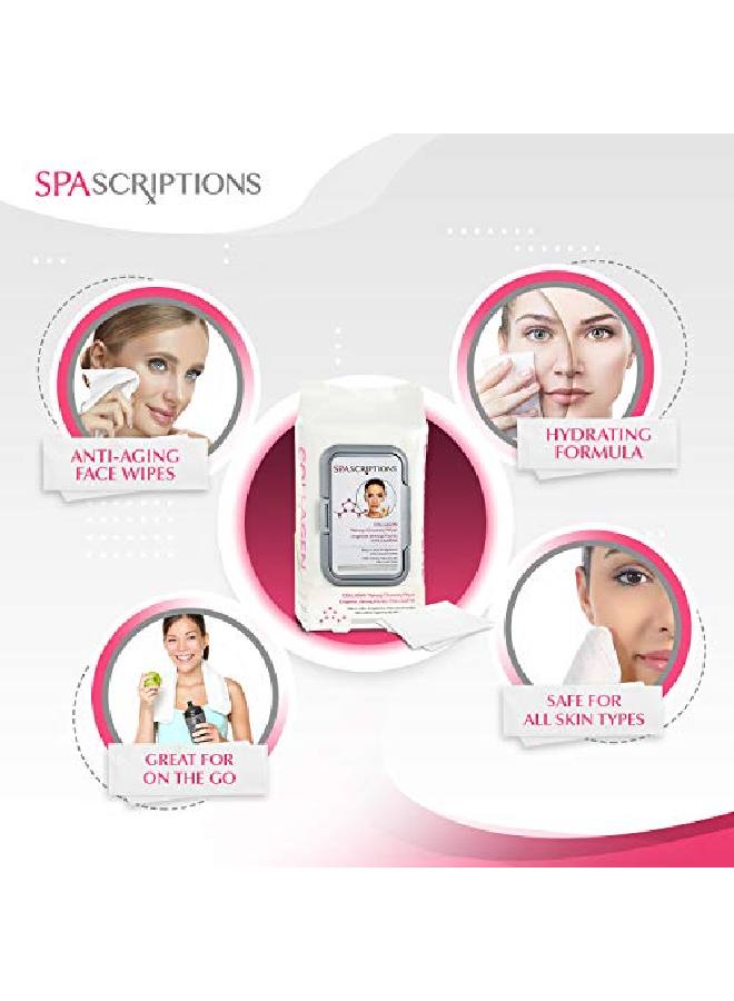 spascriptions مناديل تنظيف المكياج بالكولاجين - Image 3