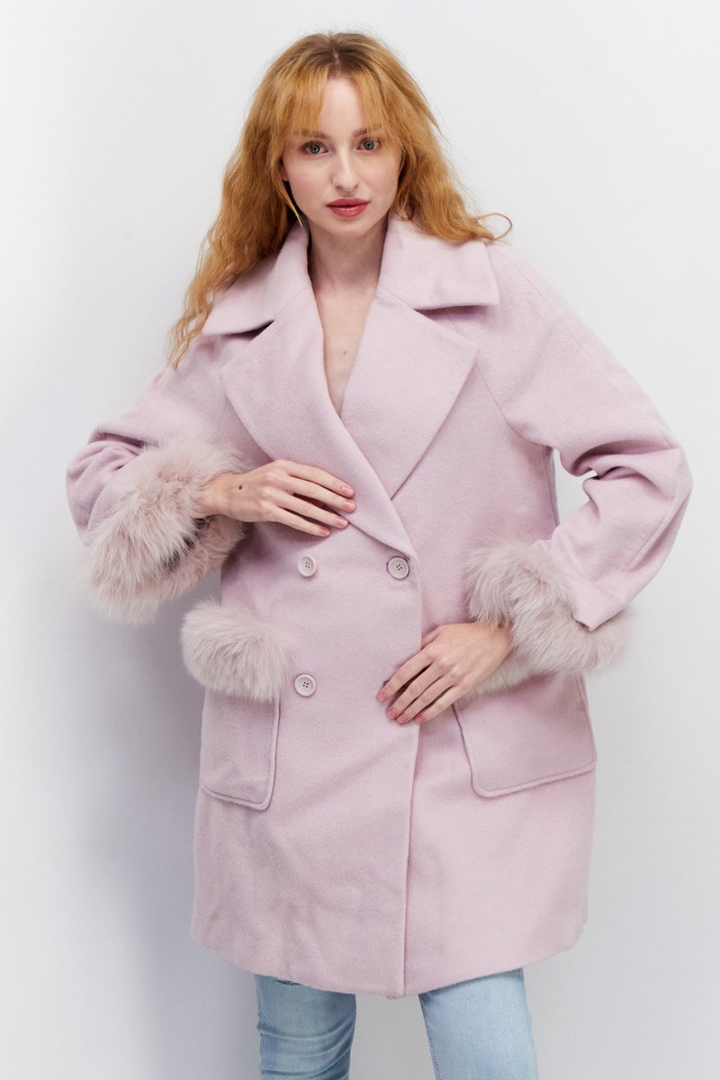VERO MODA Women Regular Fit Textured Trench Coat, Pink  - Image 1