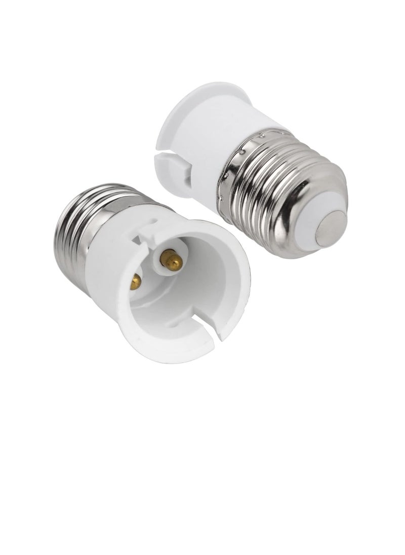 Lezonic - E27 to B22 Socket Converter, Screw to Bayonet Bulb Socket Adapter, ES to BC Lamp Base Adapter, Max Wattage 60W, Voltage 0-250V, for LED, Incandescent, CFL Bulbs, 4 Pack - Image 1