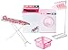 YMCtoys My Fancy Life Dollhouse Laundry Room Set Pink and White Playset with Washer Dryer Ironing Board Laundry Basket Kids Pretend Play Furniture - Image 3