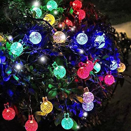 MINGGUANG Solar String Lights Outdoor Waterproof 2 Pack 120 LED 72FT Crystal Globe Lights with 8 Modes for Garden, Lawn, Gazebo, Porch Decor Outdoor Solar String Lights Patio Lights Multi Color - Image 3