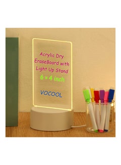 LED Writing Message Board, Neon Glow Drawing Board, 6×4 inch Glowing Acrylic Message Board Desktop Memo Clear Erase Board Notepad LED Note Boards with 7 Markers - pzsku/Z96EE768CC775454E30A7Z/45/_/1712852198/c2b09df1-2eee-4b5b-a1bb-2fd19e727910