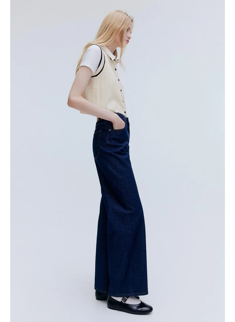 H&M Cable-knit button-front sweater vest