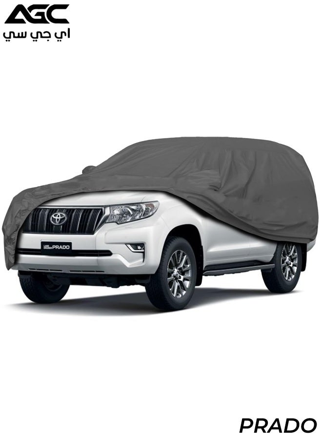 اي جي سي غطاء سيارة مناسب لجميع الأحوال الجوية لسيارة تويوتا برادو GN10827، مقاوم للغبار والماء، يحمي من الأشعة فوق البنفسجية والحرارة، خفيف الوزن، سهل التركيب، قابل للغسل في الغسالة، دعامة مرنة للزوايا، خياطة ثلاثية للمتانة، أقسام للمرايا، حماية للسيارة على مدار العام - Image 1