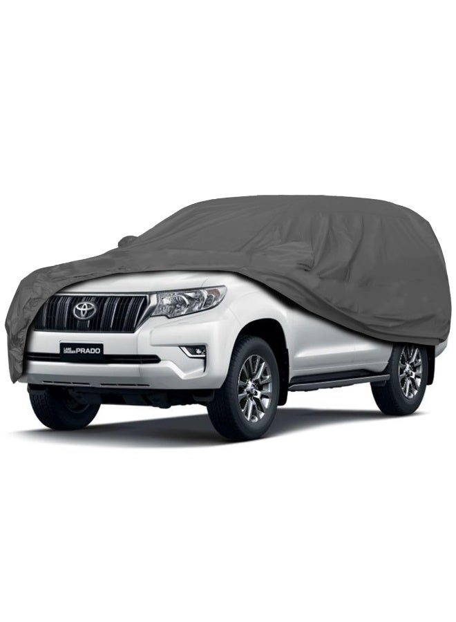 اي جي سي غطاء سيارة مناسب لجميع الأحوال الجوية لسيارة تويوتا برادو GN10827، مقاوم للغبار والماء، يحمي من الأشعة فوق البنفسجية والحرارة، خفيف الوزن، سهل التركيب، قابل للغسل في الغسالة، دعامة مرنة للزوايا، خياطة ثلاثية للمتانة، أقسام للمرايا، حماية للسيارة على مدار العام - Image 2