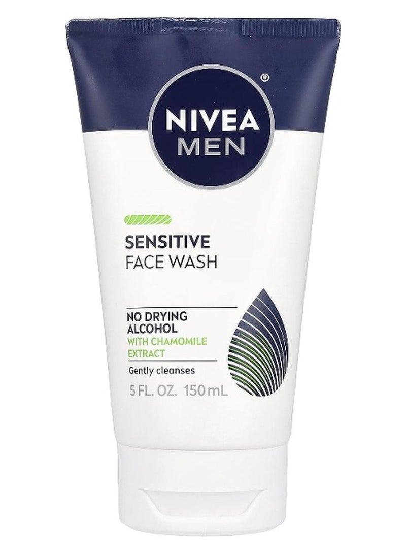 Nivea, Men, Sensitive Face Wash, 5 fl oz (150 ml) - Image 1