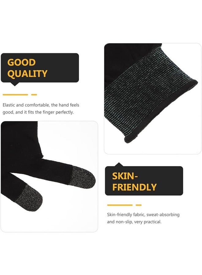 Ant E-Sports Gaming Gloves Finger Sleeves, Anti-Sweat Breathable Thumb Sleeves, Highly Sensitive Finger Covers Mobile Phone Games Accessories (Black)  - Image 3
