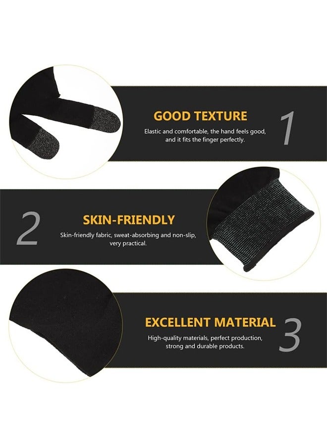 Ant E-Sports Gaming Gloves Finger Sleeves, Anti-Sweat Breathable Thumb Sleeves, Highly Sensitive Finger Covers Mobile Phone Games Accessories (Black)  - Image 4