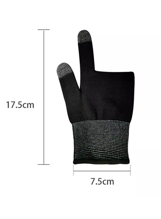 Ant E-Sports Gaming Gloves Finger Sleeves, Anti-Sweat Breathable Thumb Sleeves, Highly Sensitive Finger Covers Mobile Phone Games Accessories (Black)  - Image 2