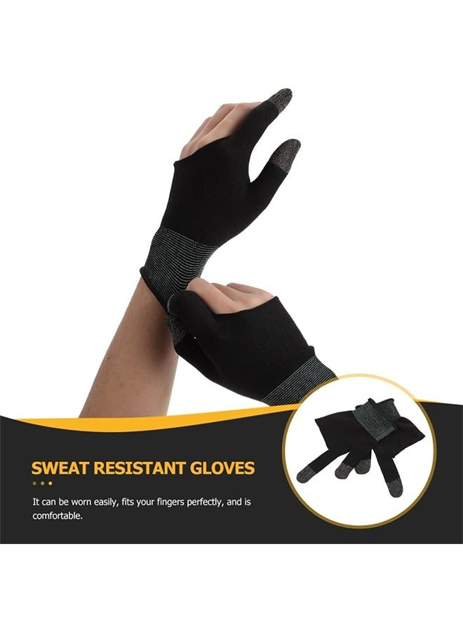 Ant E-Sports Gaming Gloves Finger Sleeves, Anti-Sweat Breathable Thumb Sleeves, Highly Sensitive Finger Covers Mobile Phone Games Accessories (Black)  - Image 5