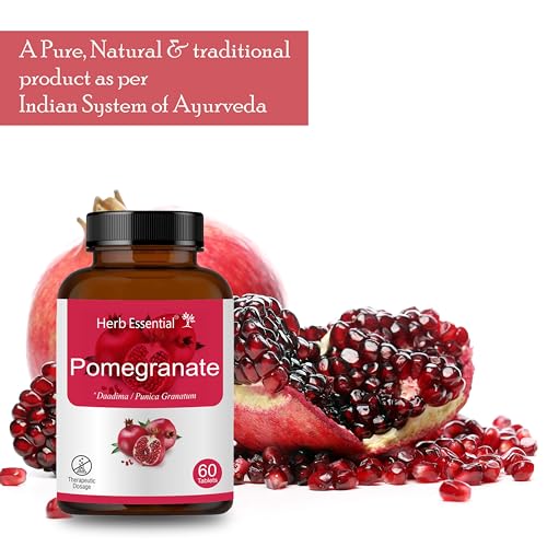Herb Essential Pomegranate Tablets – 500mg, 60 Count | Rich in Antioxidants | Supports Heart Health, Immunity & Skin Wellness | Natural Supplement - Image 5