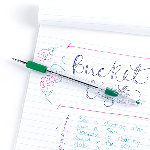 Pentel of America, Ltd BK91D Ballpoint Pen, Medium Point, Green Ink/Clear Barrel - Image 5