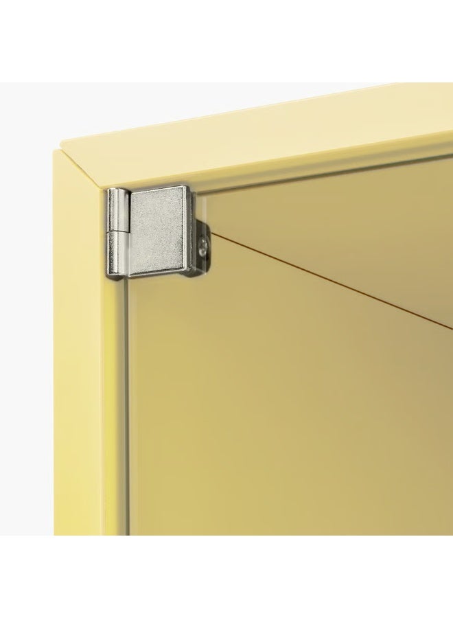 Wall Cabinet with Glass Door – Pale Yellow, 35×25×35 cm | Modern Storage Cabinet for Home, Kitchen & Office - Image 3