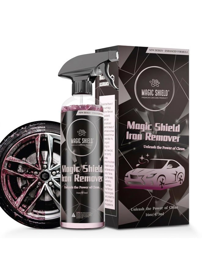 Magic Shield Iron Remover - All-in-One Formula for Cleaning Iron, Fallout, and Wheels | Use Before Clay, Wax or Car Wash | Remove Iron Particles in Car Paint, Motorcycle, RV & Boat (16oz) - Image 1