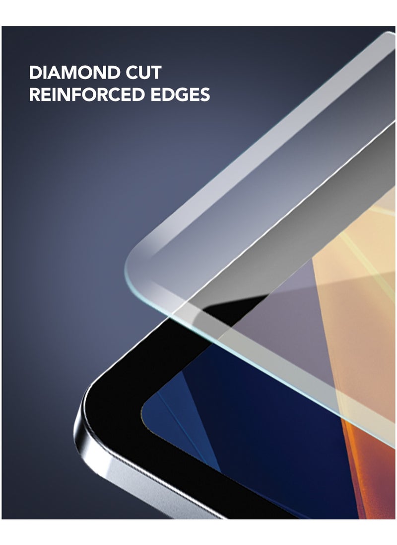 Remson Remson Prime Shield Diamond Cut Edge HD Crystal Clear Tempered Glass Scratch Resistant 5x Stronger with Easy Installation Tool Kit Designed for iPad Air 11 2024  - Image 4