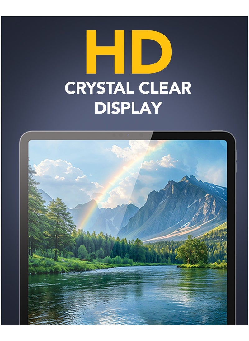 Remson Prime Shield Diamond Cut Edge HD Crystal Clear Tempered Glass Scratch Resistant 5x Stronger with Easy Installation Tool Kit Designed for iPad Air 11 2024