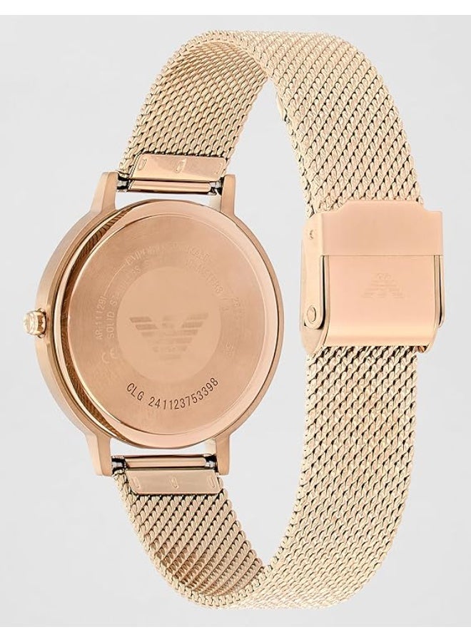 armani Emporio Armani Kappa AR11129 Women’s Watch – Pink Dial Stainless Steel Elegant Slim Fashion Watch - Image 2