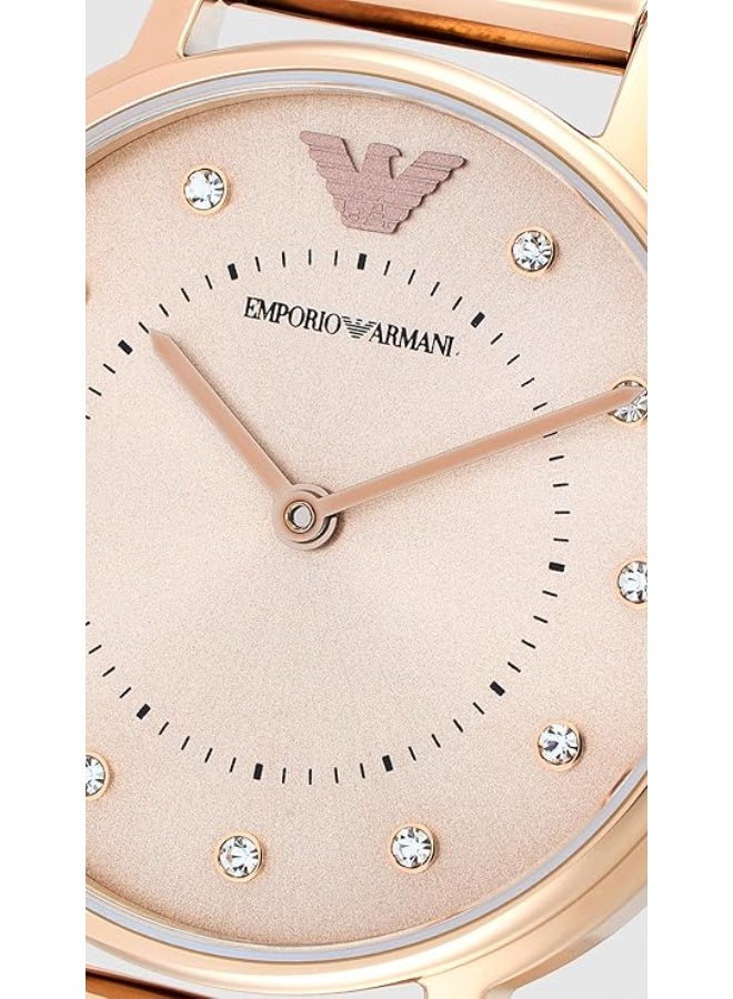 armani Emporio Armani Kappa AR11129 Women’s Watch – Pink Dial Stainless Steel Elegant Slim Fashion Watch - Image 5