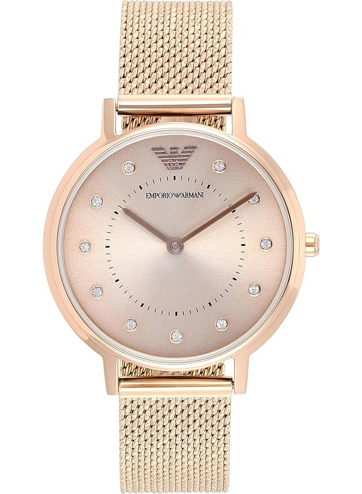 armani Emporio Armani Kappa AR11129 Women’s Watch – Pink Dial Stainless Steel Elegant Slim Fashion Watch - Image 1