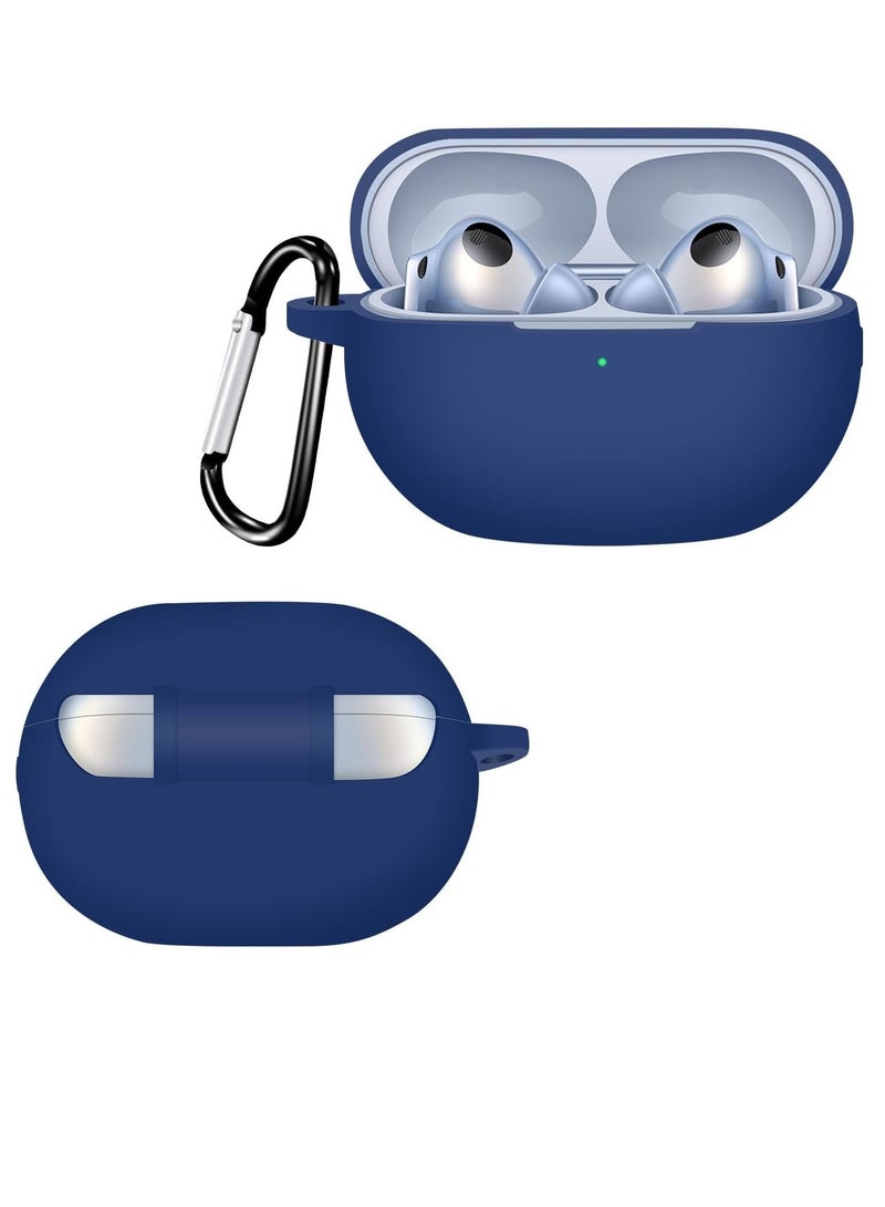 Silicone Case Compatible with Huawei FreeBuds Pro 3, Soft Slim Skin friendly Case Cover Shockproof Protection Cover with Carabiner - blue - Image 3