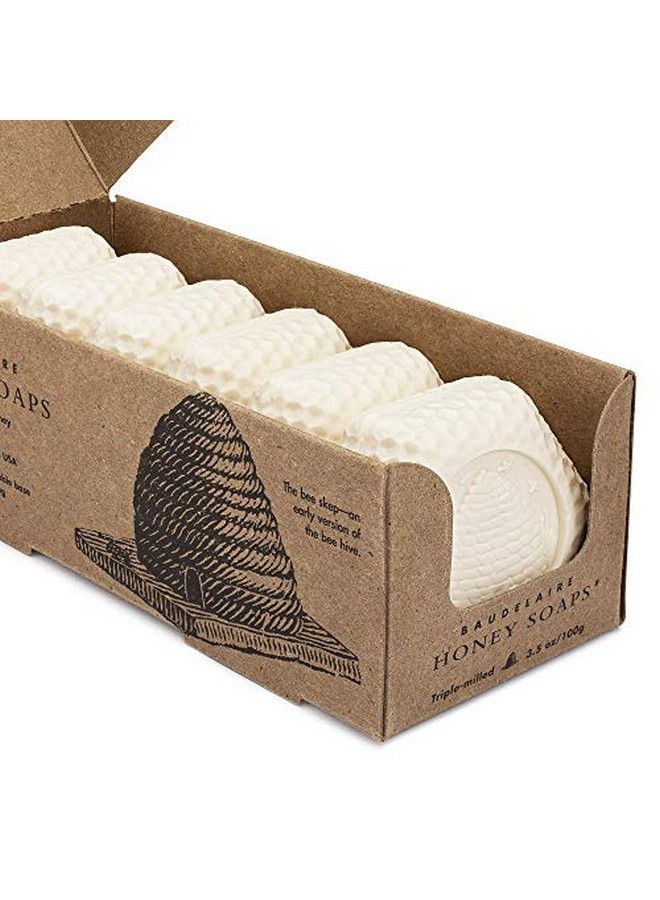 Baudelaire Soaps Honey Soap Set Natural Moisturizing Formula With Vegetable Base For Soft & Smooth Skin Hydrating Lanolin Royal Jelly Gentle Fragrant & Creamy Great Gift Pack Of 6 Bars - Image 1