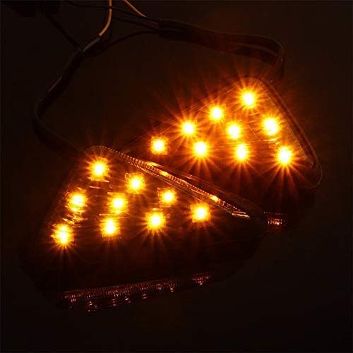 Gear Up Universal Triangle Flush Mount LED Turn Signals Blinker/Indicator For Bajaj Pulsar RS 200,Transparent Color (Set of 2 Pc) - Image 3
