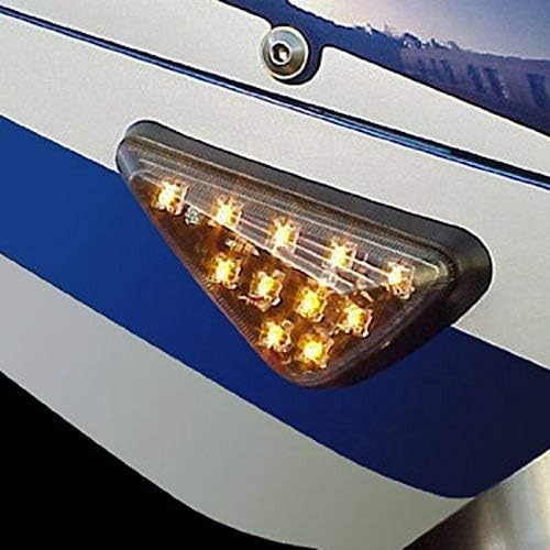 Gear Up Universal Triangle Flush Mount LED Turn Signals Blinker/Indicator For Bajaj Pulsar RS 200,Transparent Color (Set of 2 Pc) - Image 5