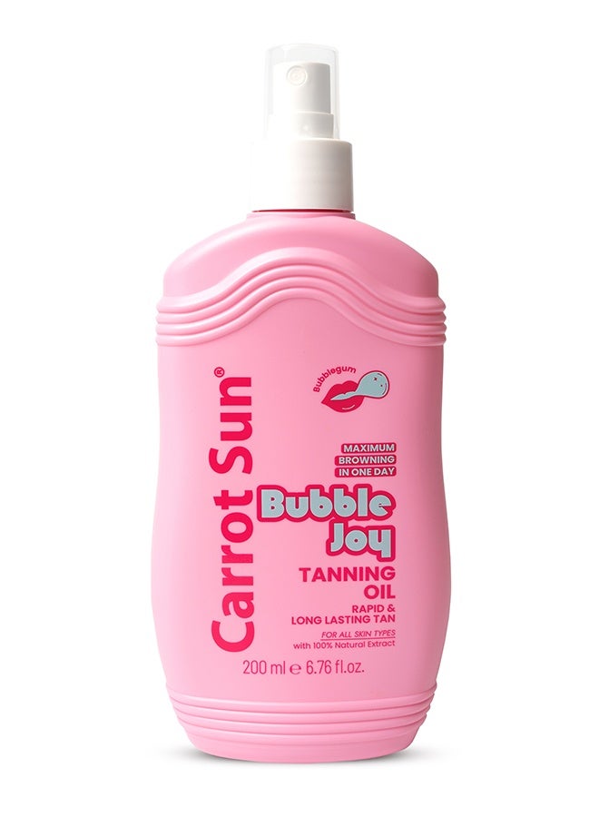 Carrot Sun Bubble Joy Tanning Oil 200ML - Image 1