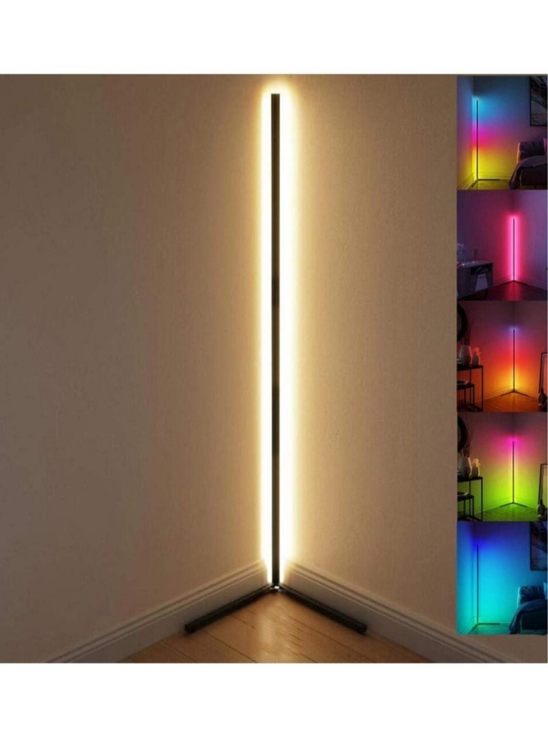 ELTRAZONE - Stylish RGB Corner Floor Lamp – Customizable Color, Brightness & Temperature with Remote Control for Living Room & Bedroom Ambiance - Image 1