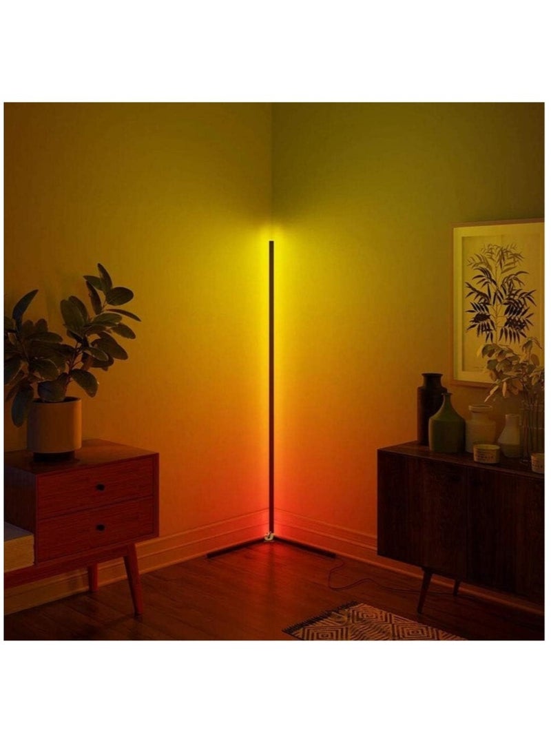 ELTRAZONE - Stylish RGB Corner Floor Lamp – Customizable Color, Brightness & Temperature with Remote Control for Living Room & Bedroom Ambiance - Image 1