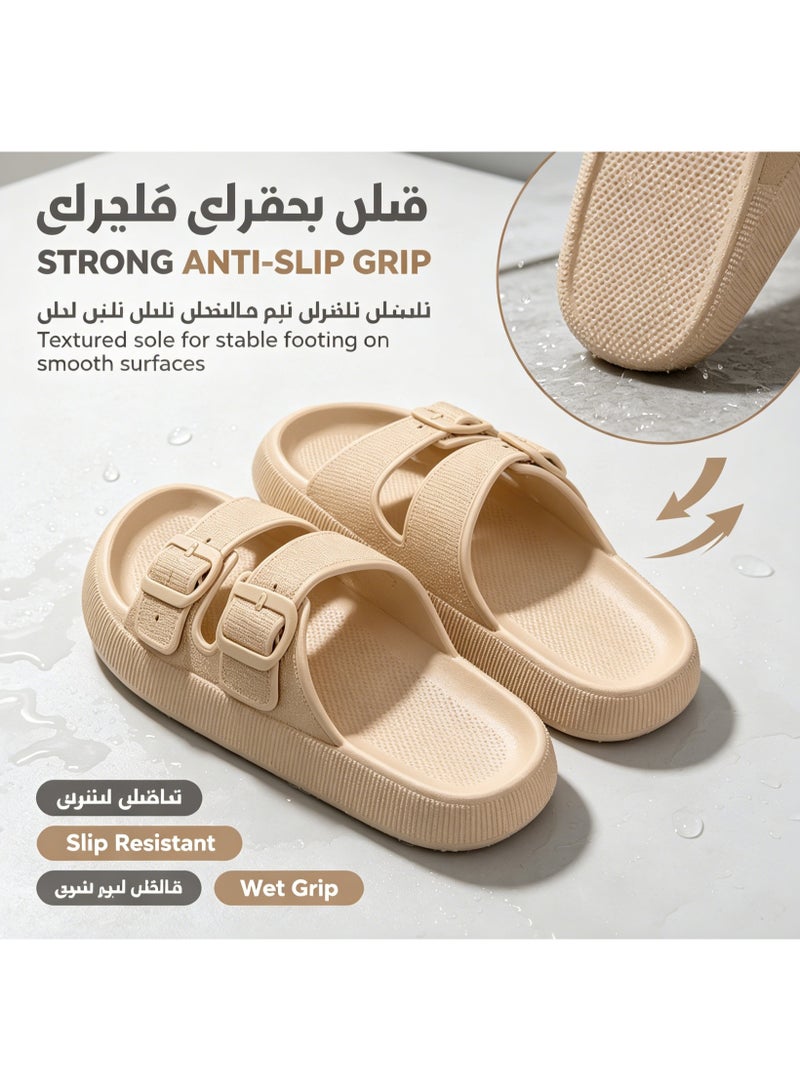 Unisex Adjustable Slides, EVA Thick Sole for Men's and Women's Big Size Sandals Indoor & Outdoor Soft Comfort - Image 2