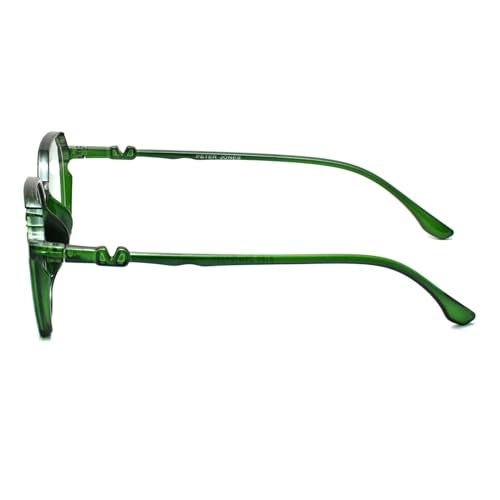 Peter Jones Square Computer Glasses for Women/Girls | Zero Power Blue Light Blocking & UV400 Protection Lenses | Lightweight Anti-Fatigue Eyewear (Size Medium, Model AG5196GR) - Image 5
