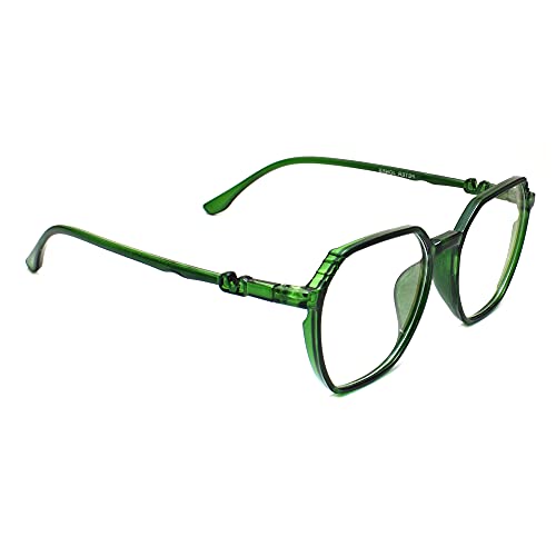 Peter Jones Square Computer Glasses for Women/Girls | Zero Power Blue Light Blocking & UV400 Protection Lenses | Lightweight Anti-Fatigue Eyewear (Size Medium, Model AG5196GR) - Image 4