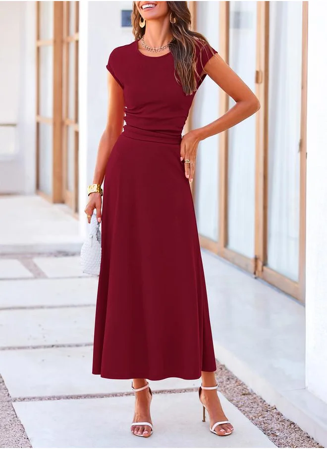 Styli Solid Tee and Maxi Skirt Set