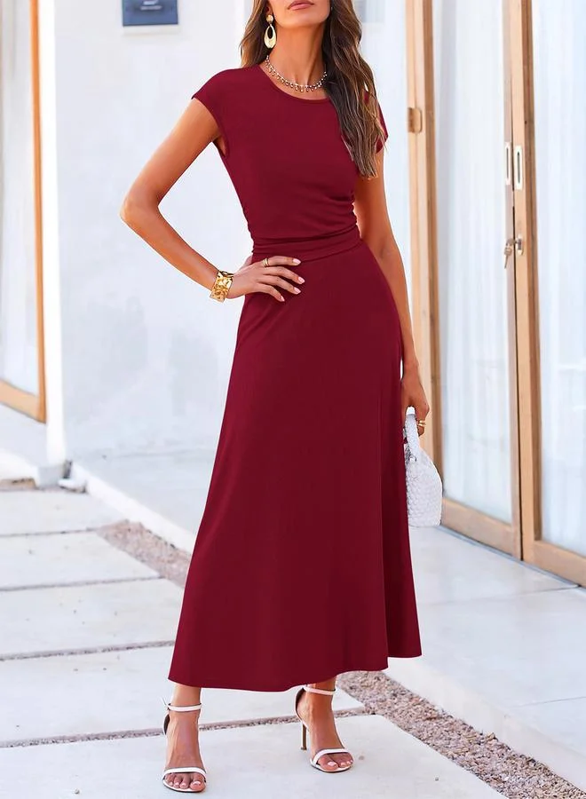 Take Two Solid Tee and Maxi Skirt Set by Styli