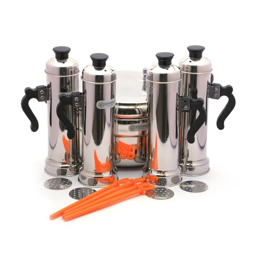 Coconut Stainless Steel Puttu Cooker With 4 Puttu Maker - 1 Unit - Image 3