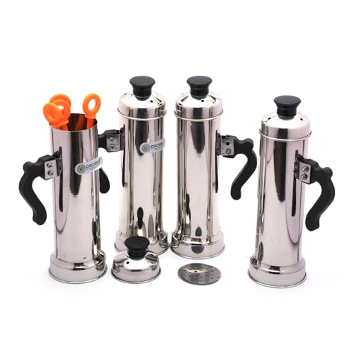 Coconut Stainless Steel Puttu Cooker With 4 Puttu Maker - 1 Unit - Image 4