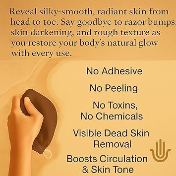 FERIHA Sultana Original Kessa Exfoliating Glove Moroccan Hammam Mitt for Deep Cleansing Dead Skin Keratosis Pilaris Microdermabrasion Scrubber for Spray Tan Removal LongLasting Made in Morocco - Image 4